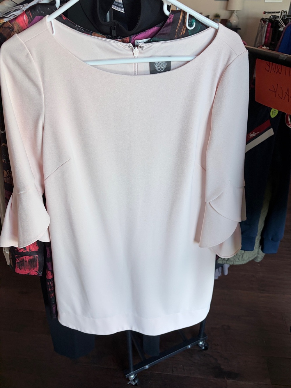 Vince Camuto Soft Blush Ruffle Sleeve Top